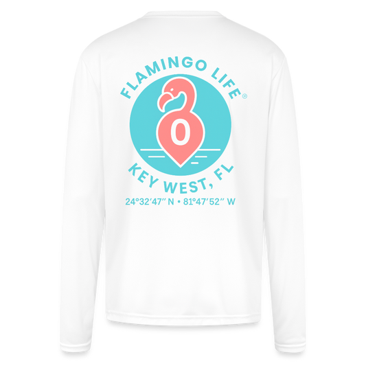 Mile 0 Men's Moisture Wicking Long Sleeve T-Shirt - white