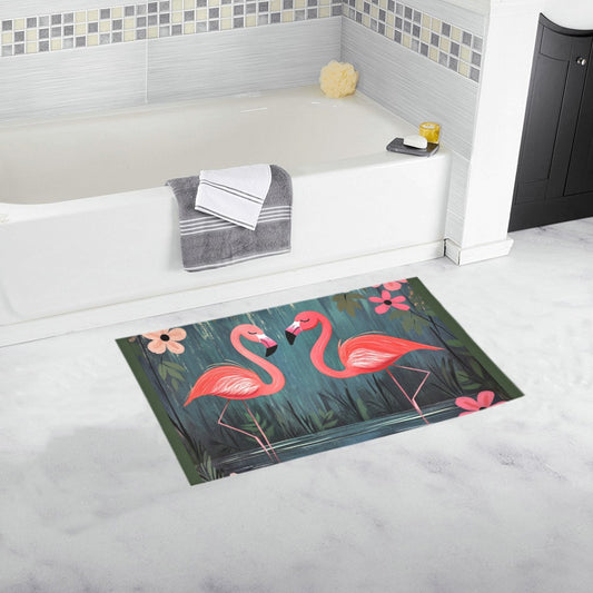 Serene Flamingo Bath Rug