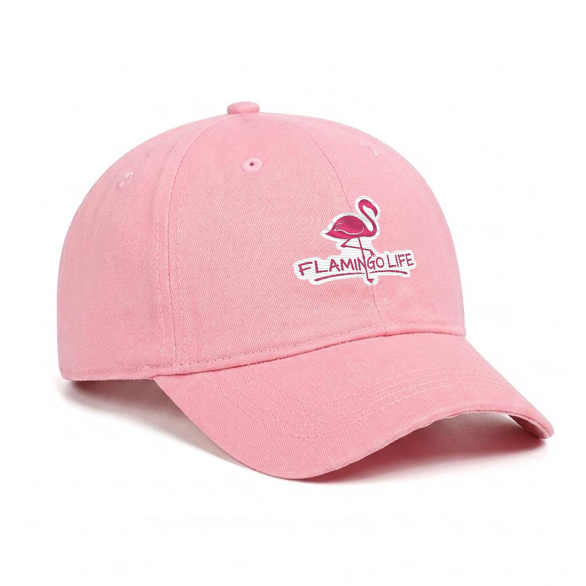 Flamingo Life Embroidered Cap