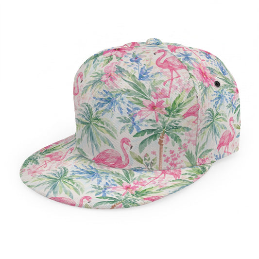 Palm Beach Collection Flamingo Life Baseball Cap With Flat Brim