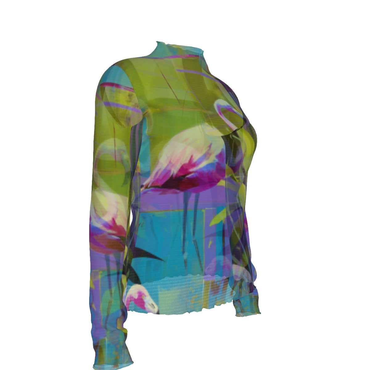 Electric Paradise Flamingo Life Women's Mesh T-shirt