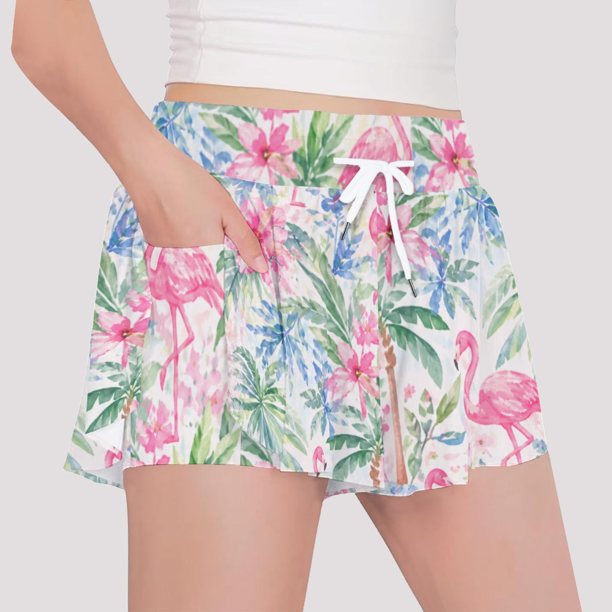 Palm Beach Collection Flamingo Life Girls' Sports Culottes