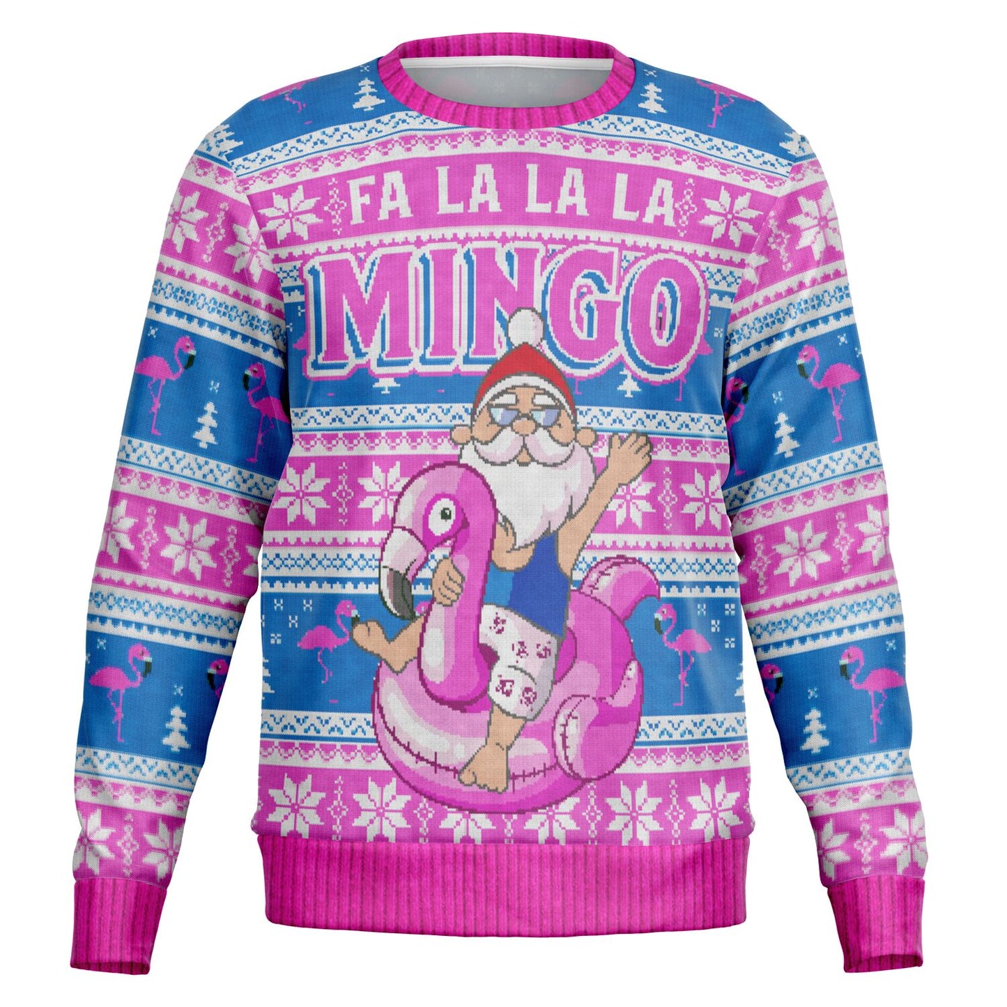Fa La La La Mingo Flamingo Ugly Christmas Sweater