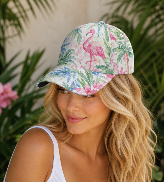 Palm Beach Collection Flamingo Life Peaked Cap