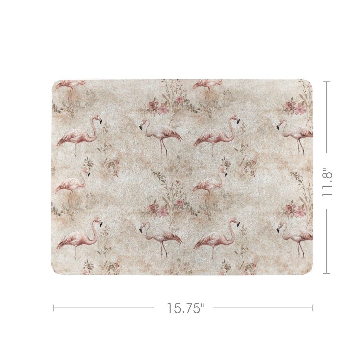 Flamingo Pattern Coffee Mat 40x30cm（Made in USA）