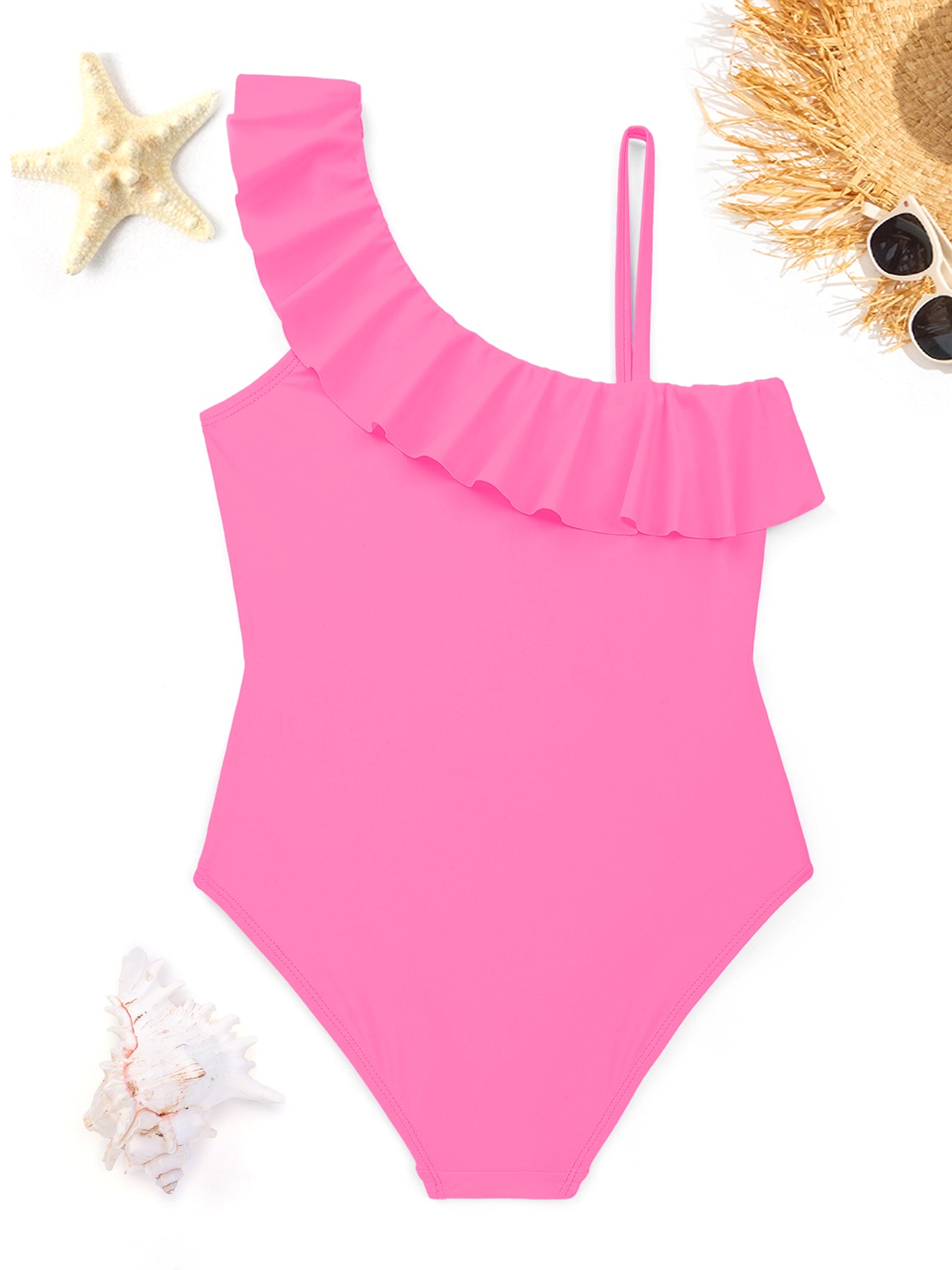 Design Girls' Ruffle One-Piece Swimsuit (Made in USA)