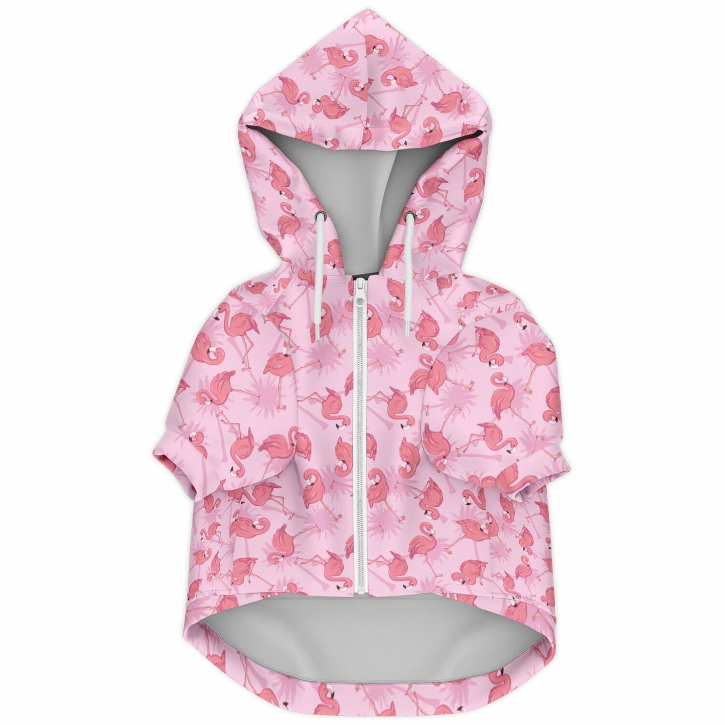 Flamingo Athletic Dog Zip-Up Hoodie