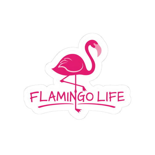 Flamingo Life Sticker — Kiss-Cut Decal