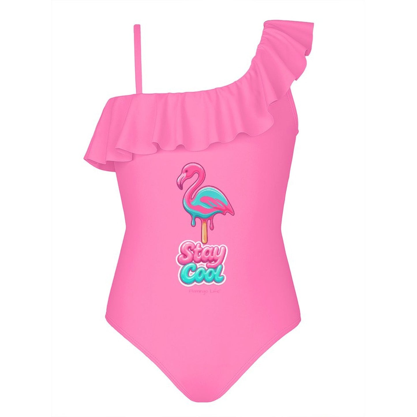 Design Girls' Ruffle One-Piece Swimsuit (Made in USA)