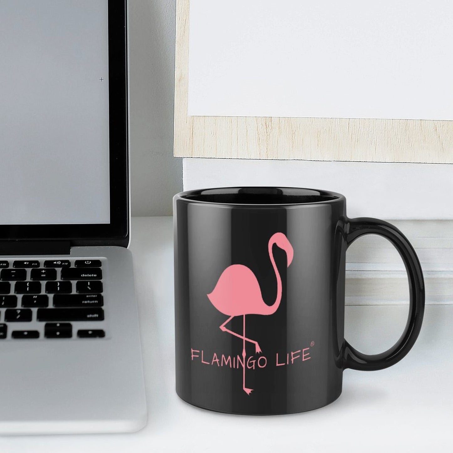 Flamingo Life® Black Mug