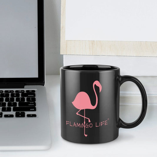 Flamingo Life® Black Mug