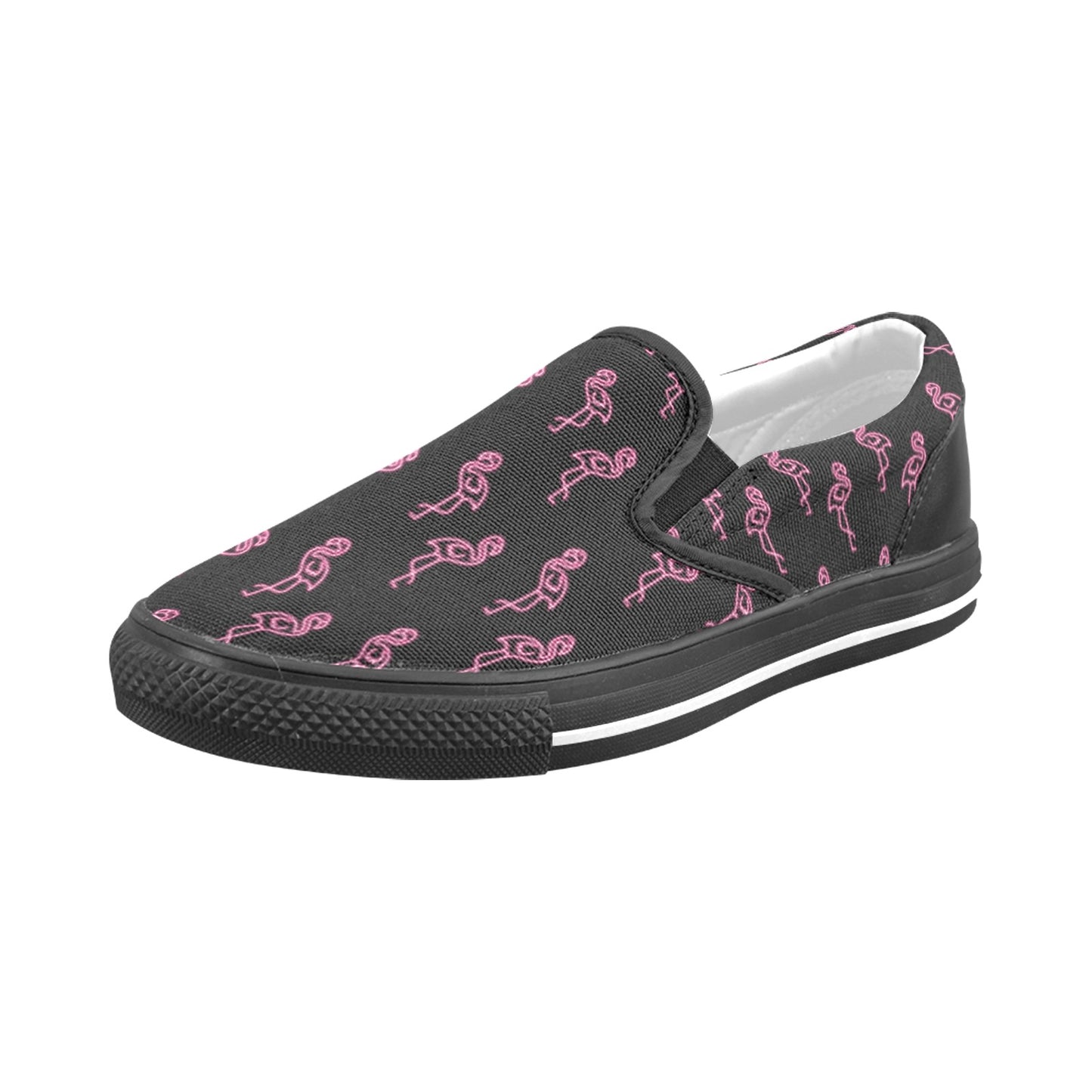 Flamingo Life® Neon Flamingo Men’s Slip-on Canvas Shoes