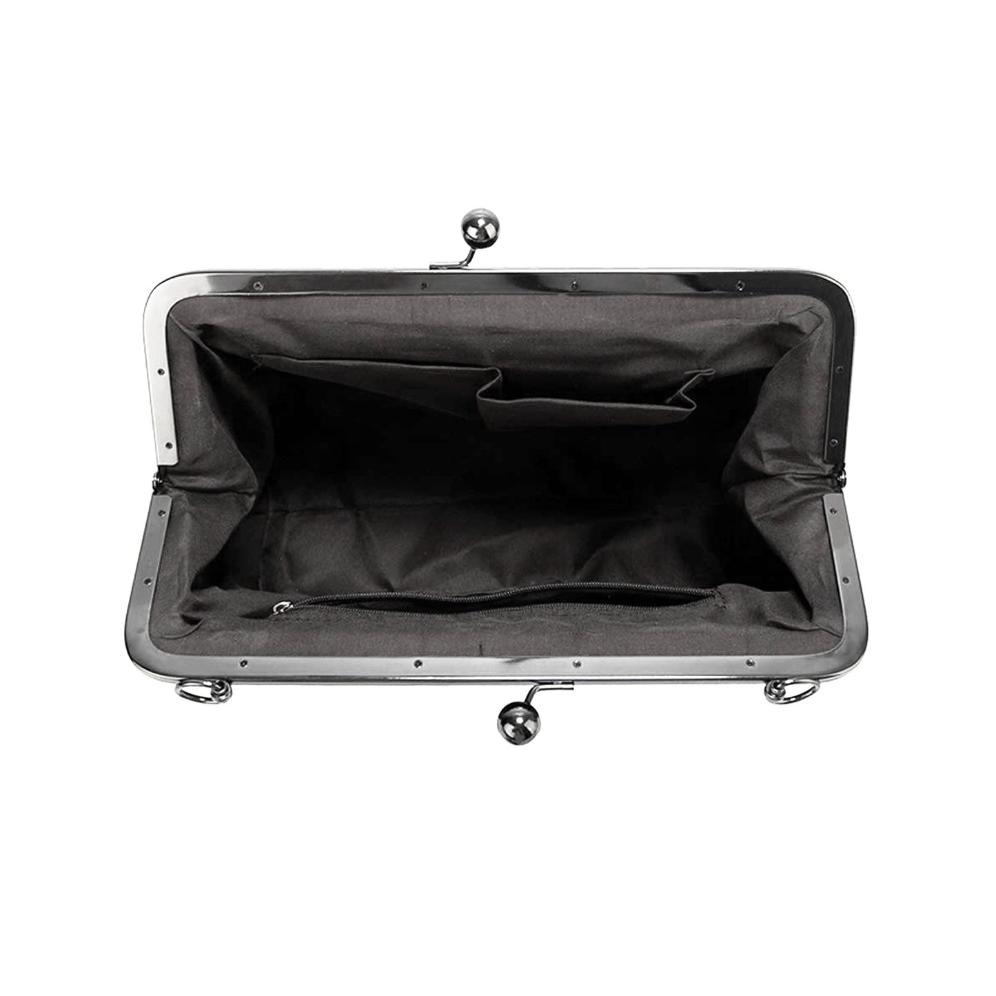 Black and White Flamingos Kisslock Shoulder Bag