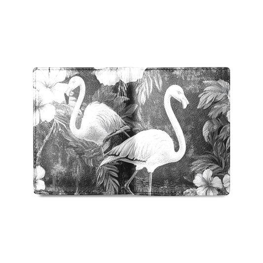 Black and White Flamingos Men's Wallet