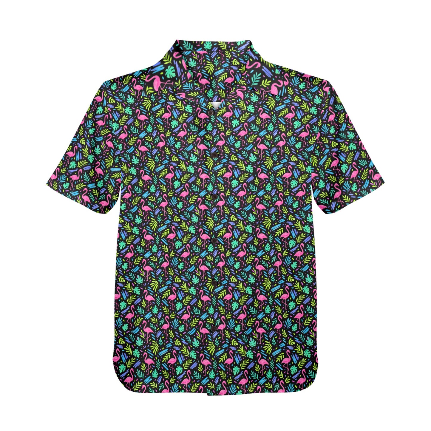 Neon Keys Flamingo Life Hawaiian Shirt