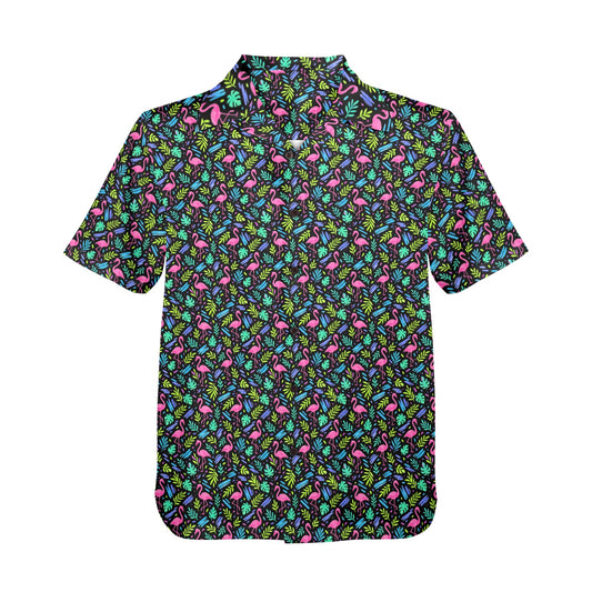 Neon Keys Flamingo Life Hawaiian Shirt