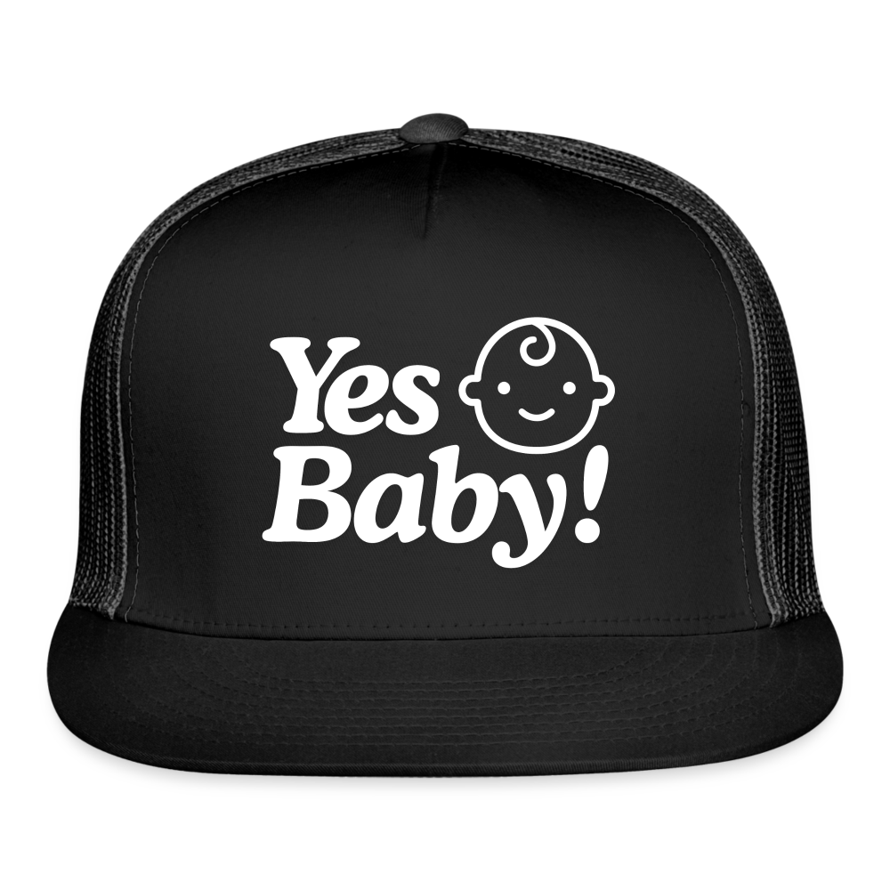 Yes Baby Trucker Cap - black/black