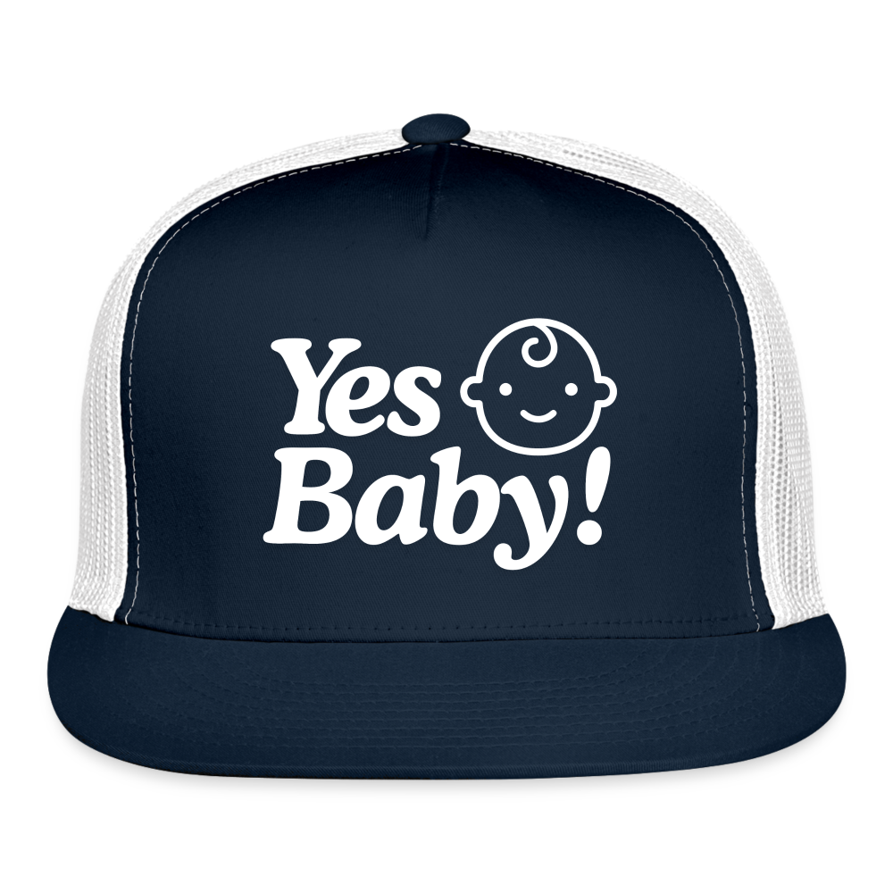 Yes Baby Trucker Cap - navy/white