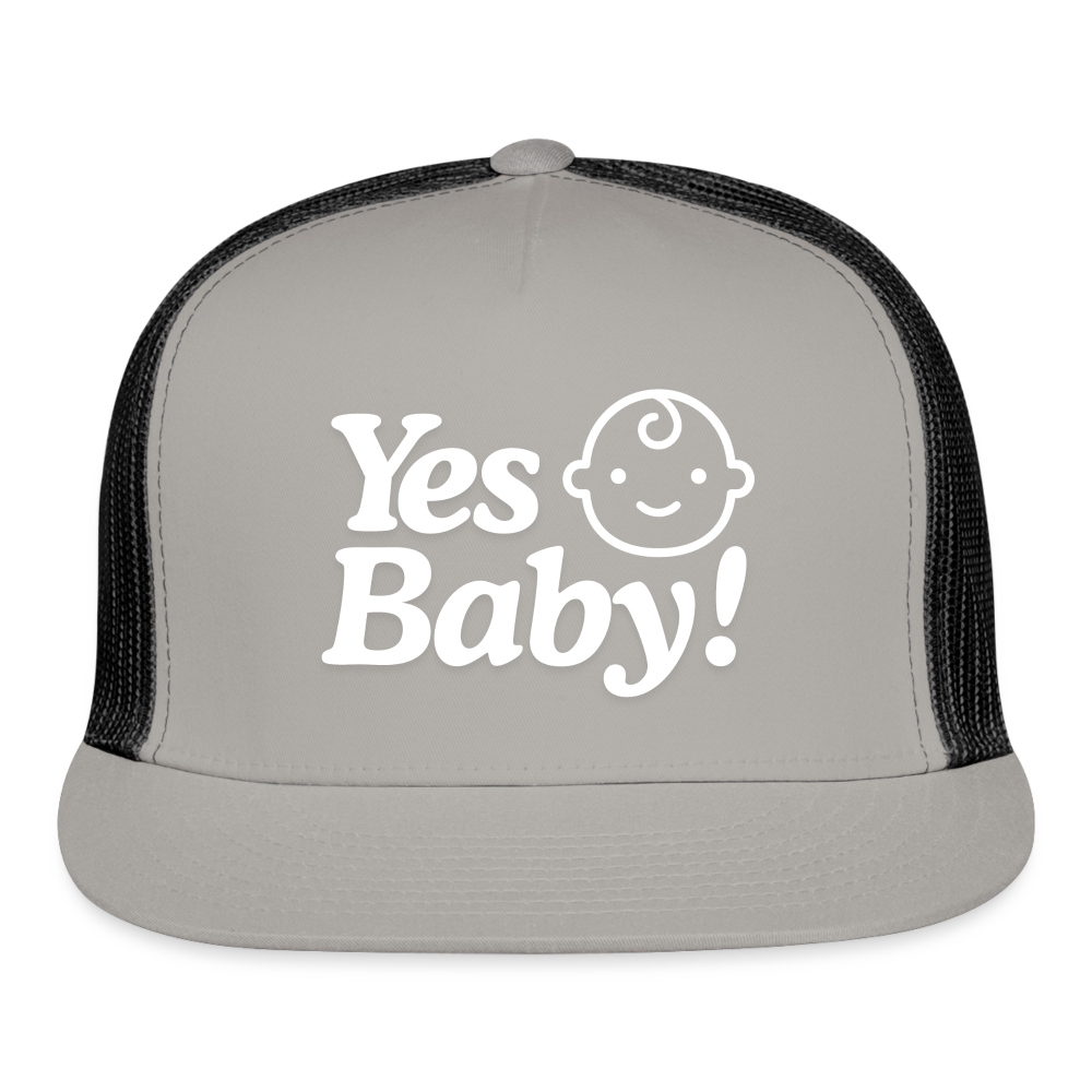Yes Baby Trucker Cap - gray/black