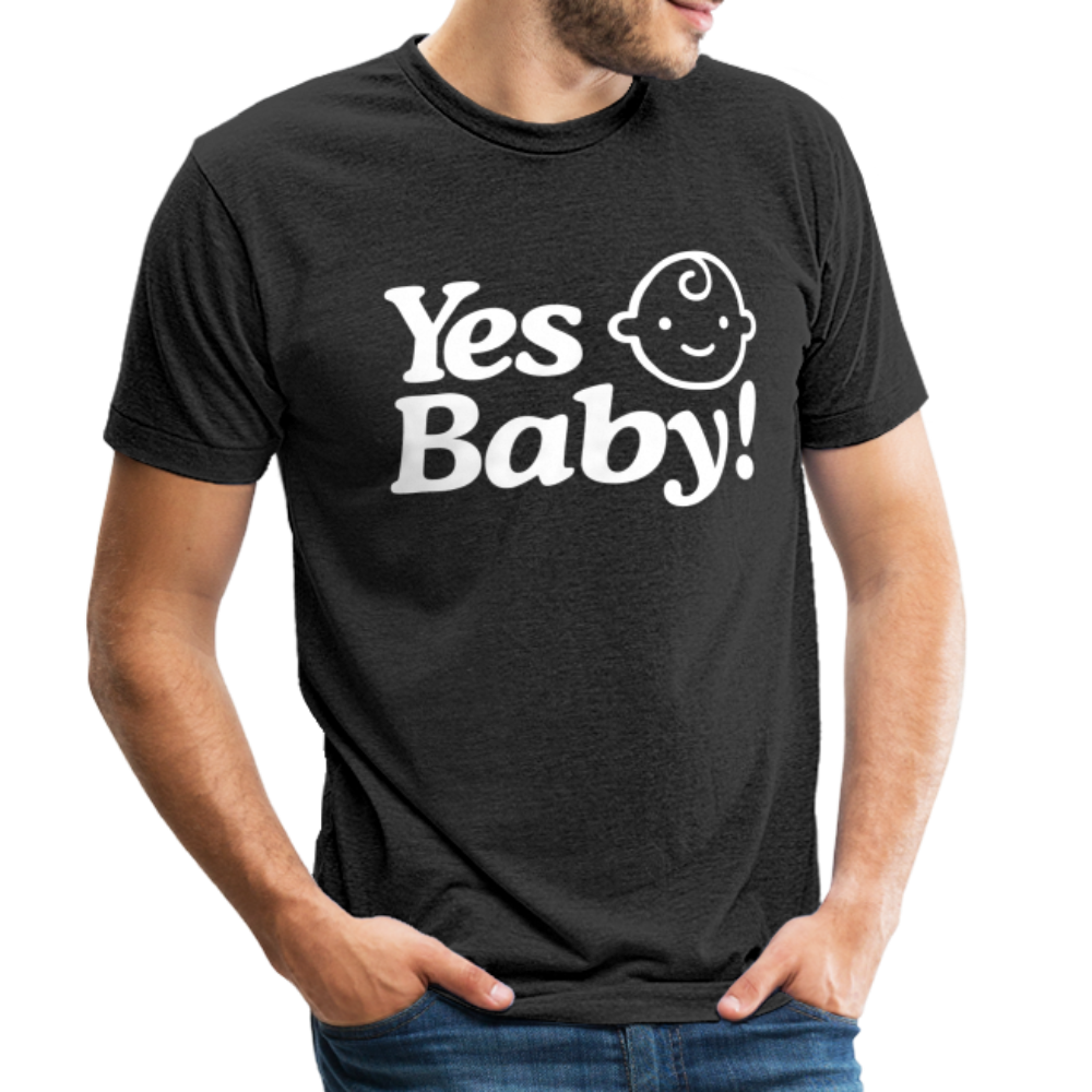 Riptide Renegade Yes Baby! Unisex Tri-Blend T-Shirt - heather black