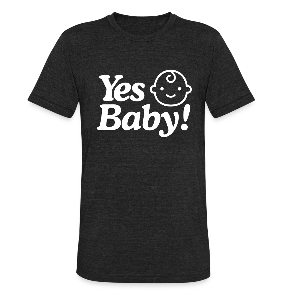 Riptide Renegade Yes Baby! Unisex Tri-Blend T-Shirt - heather black