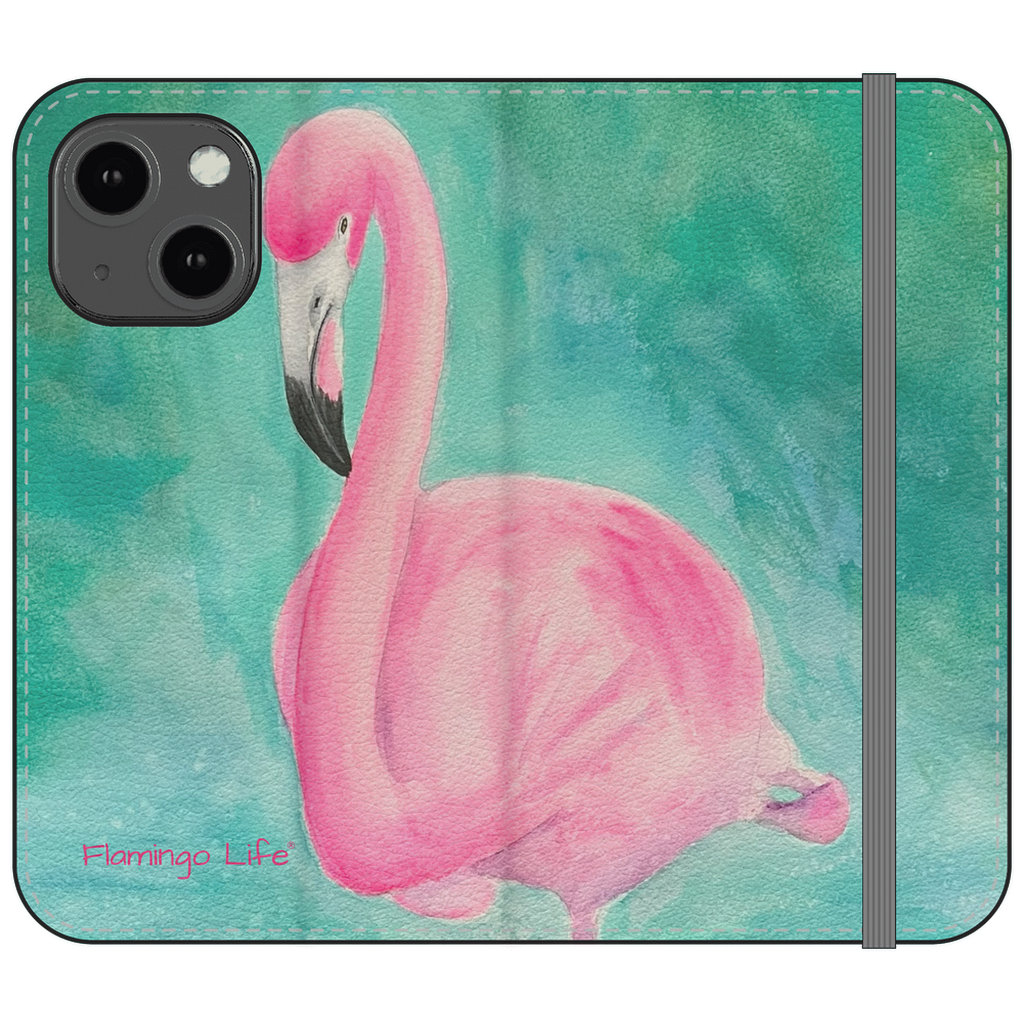 Morning Glory Flamingo Folio Wallet Phone Cases - Flamingo Life®