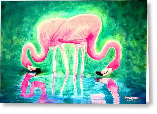Dueling Reflections - Greeting Card