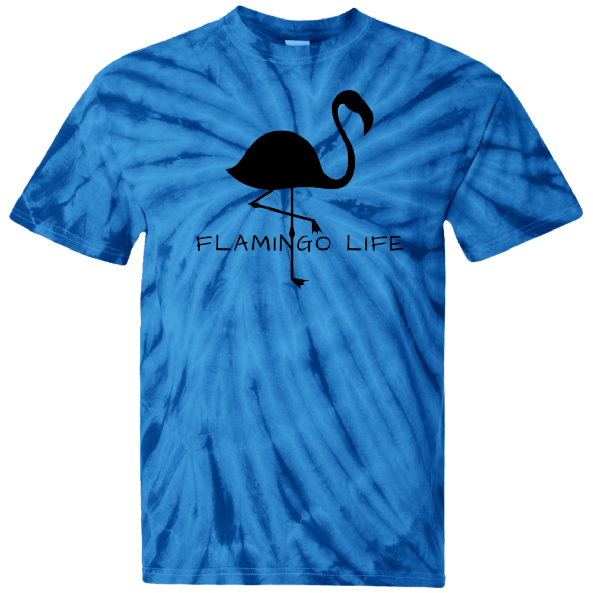 Flamingo Life® Mens 100% Cotton Tie Dye T-Shirt - Sizes up to 5XL