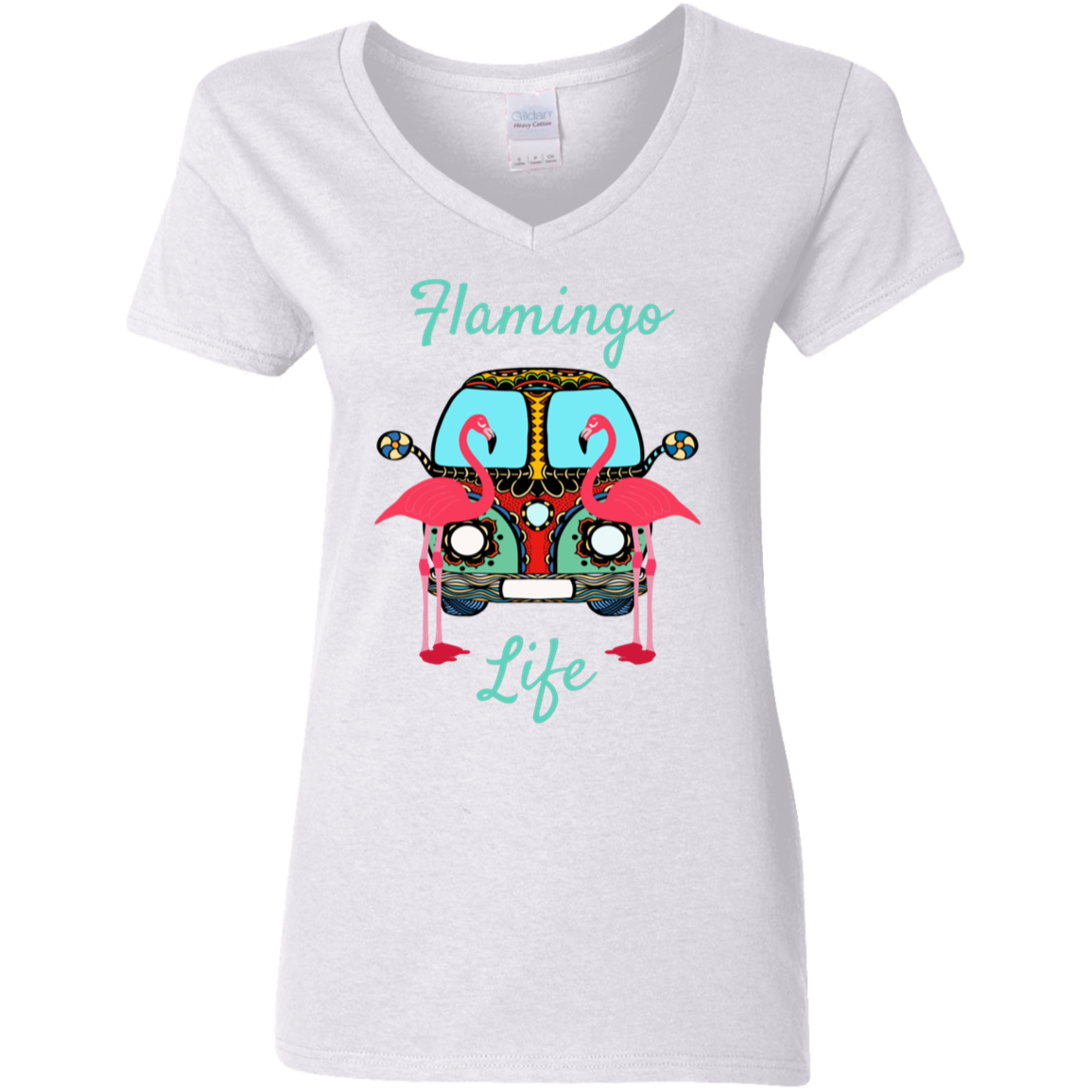 Flamingo Life® Classic Women's V-Neck T-Shirt