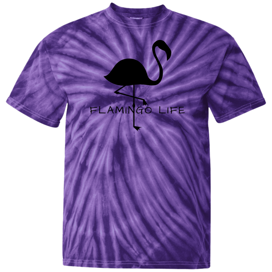 Flamingo Life® Mens 100% Cotton Tie Dye T-Shirt - Sizes up to 5XL