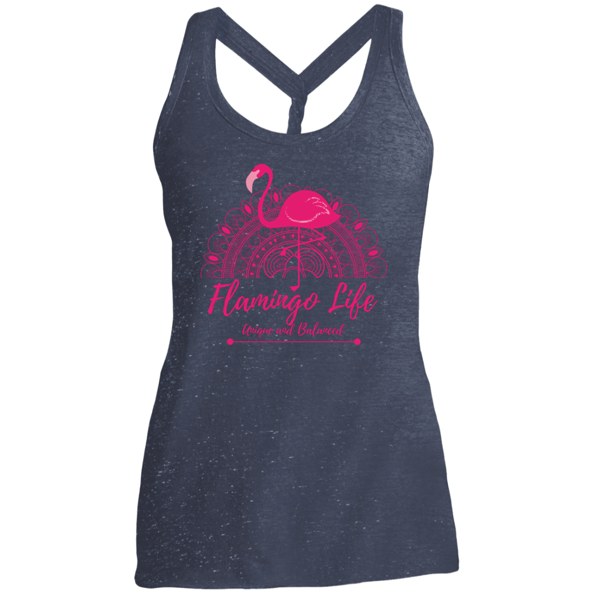 Flamingo Life Ladies' Cosmic Twist Back Tank