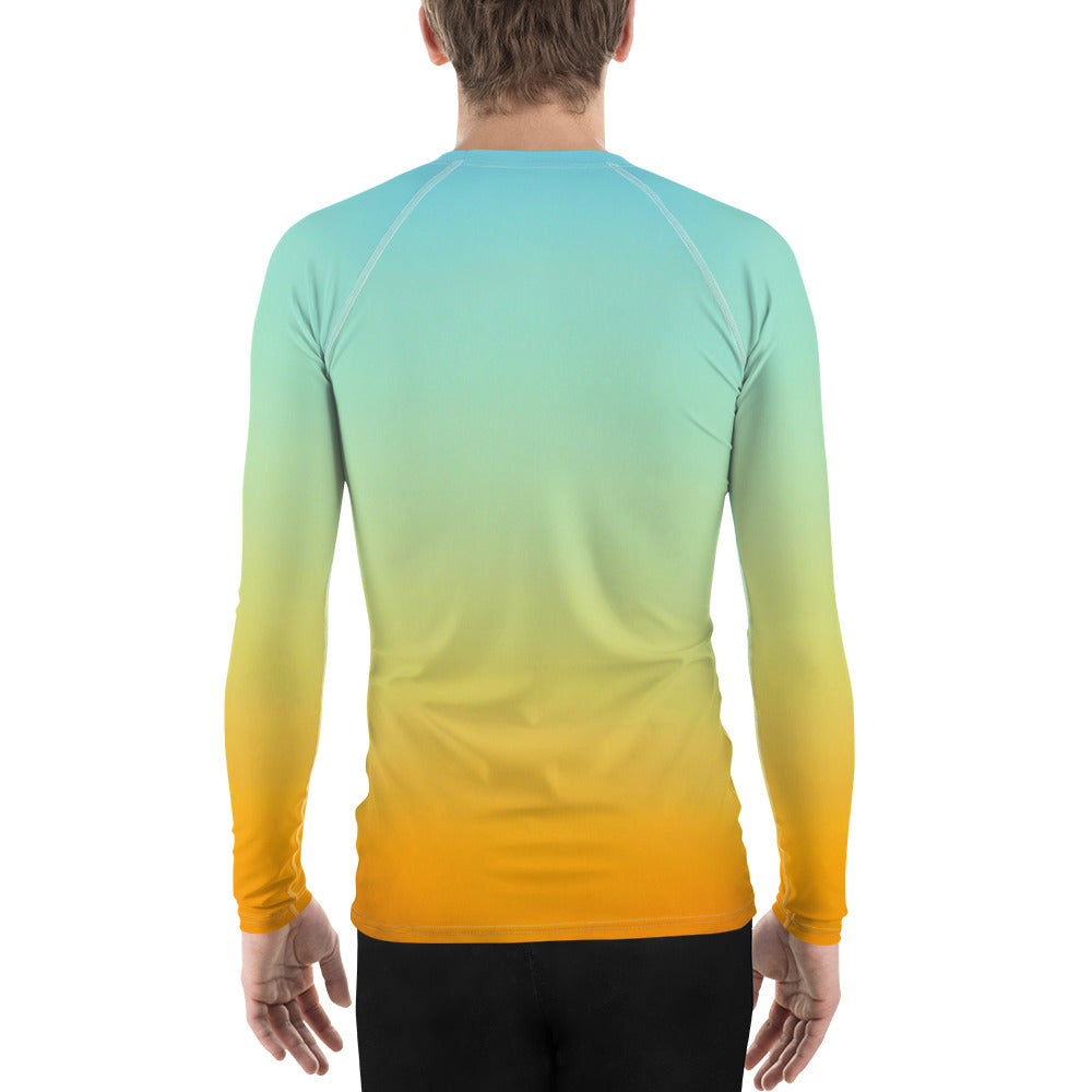 Men's Flamingo in a Coconut Swim Rash Guard