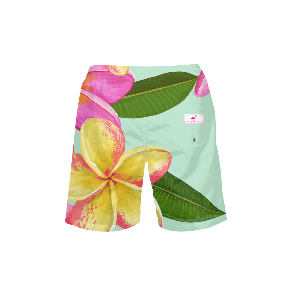 Tropical Flowers Men's Swim Trunk