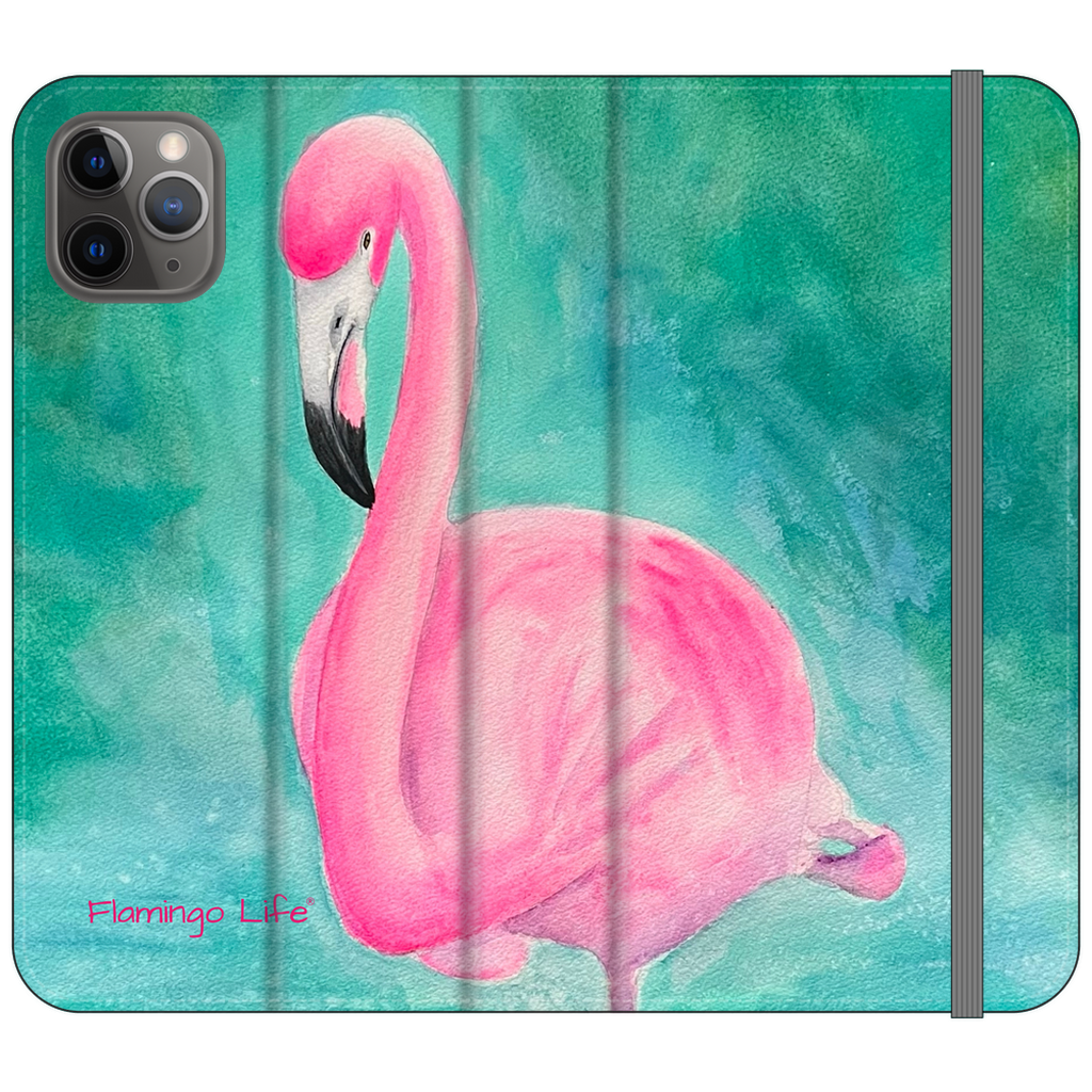 Morning Glory Flamingo Folio Wallet Phone Cases - Flamingo Life®
