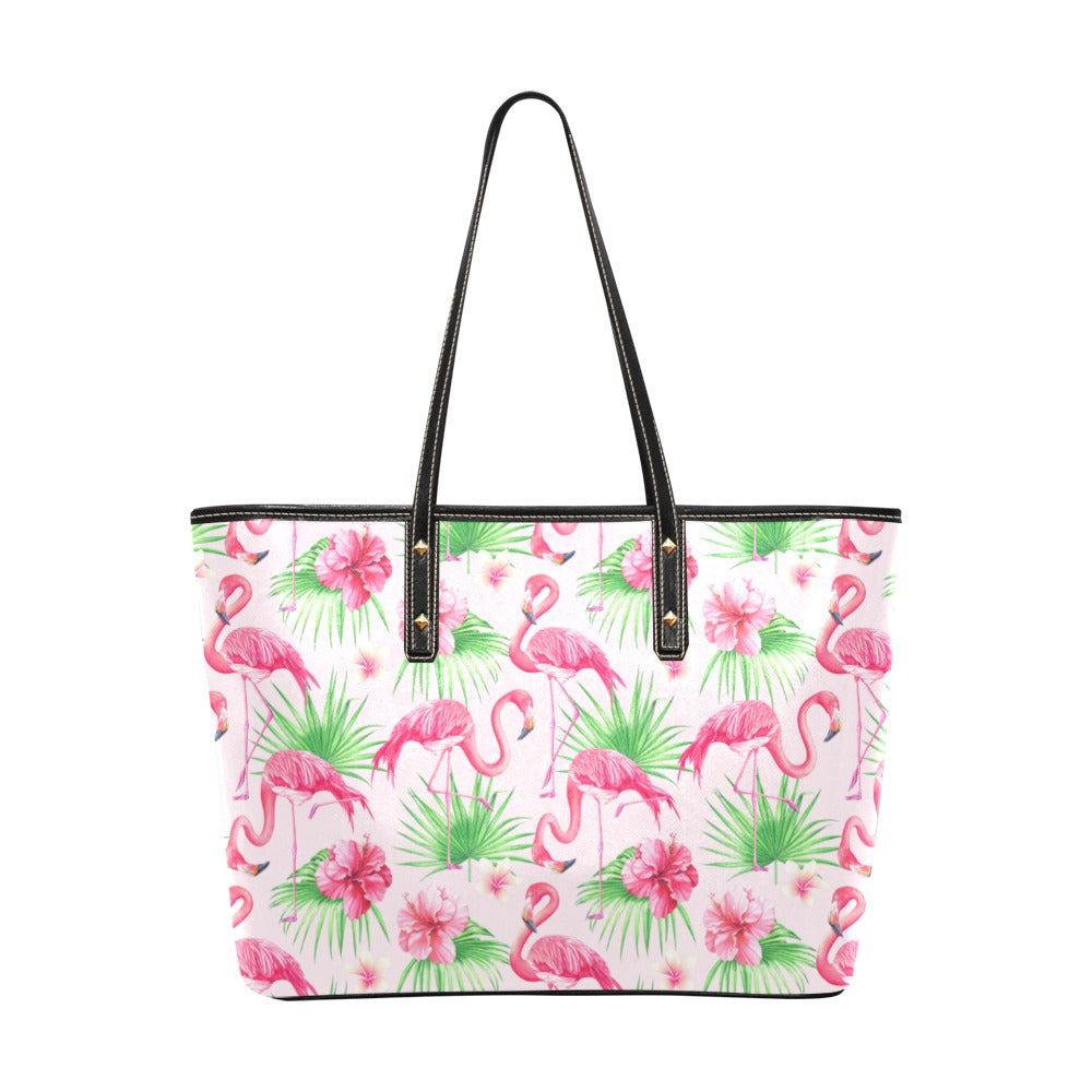 Pretty Pink Flamingos Large Handbag