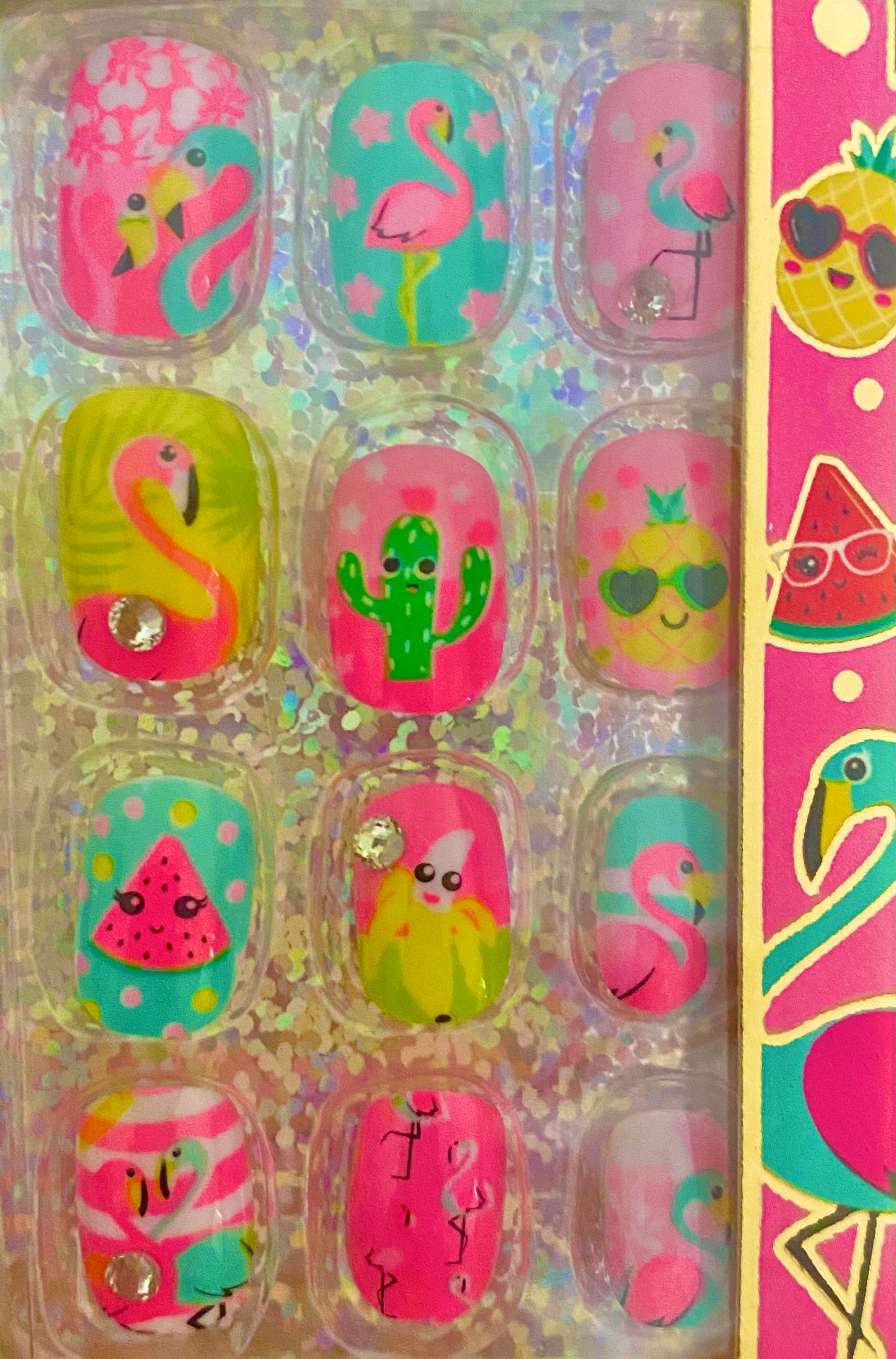 Flamingo Fun Press On Nails