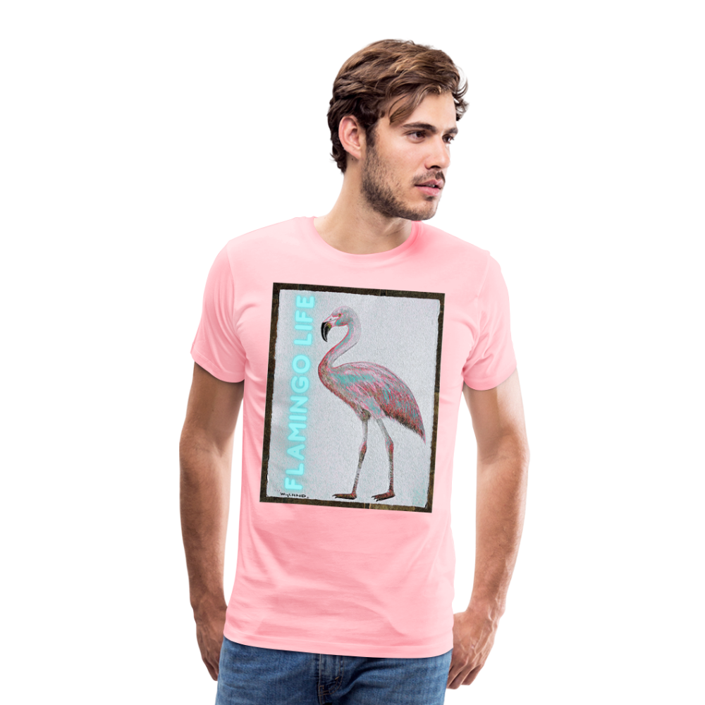 Flamingo Life® WYLAND© Designed Mens T-Shirt (Sizes up to 5XL) - pink
