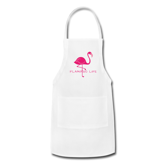 Flamingo Life® Adjustable Apron - white