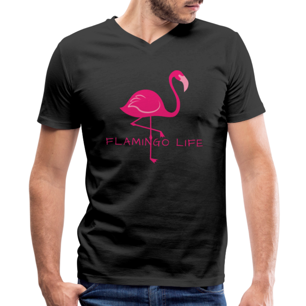 Men's Flamingo Life® V-Neck T-Shirt - black