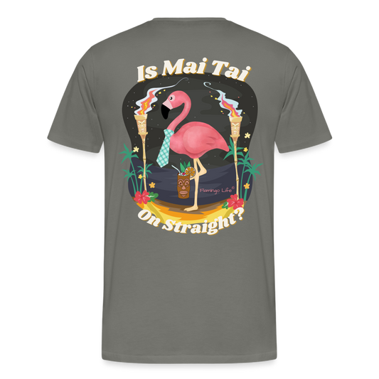 Is Mai Tai on Straight Men's T-Shirt - asphalt gray